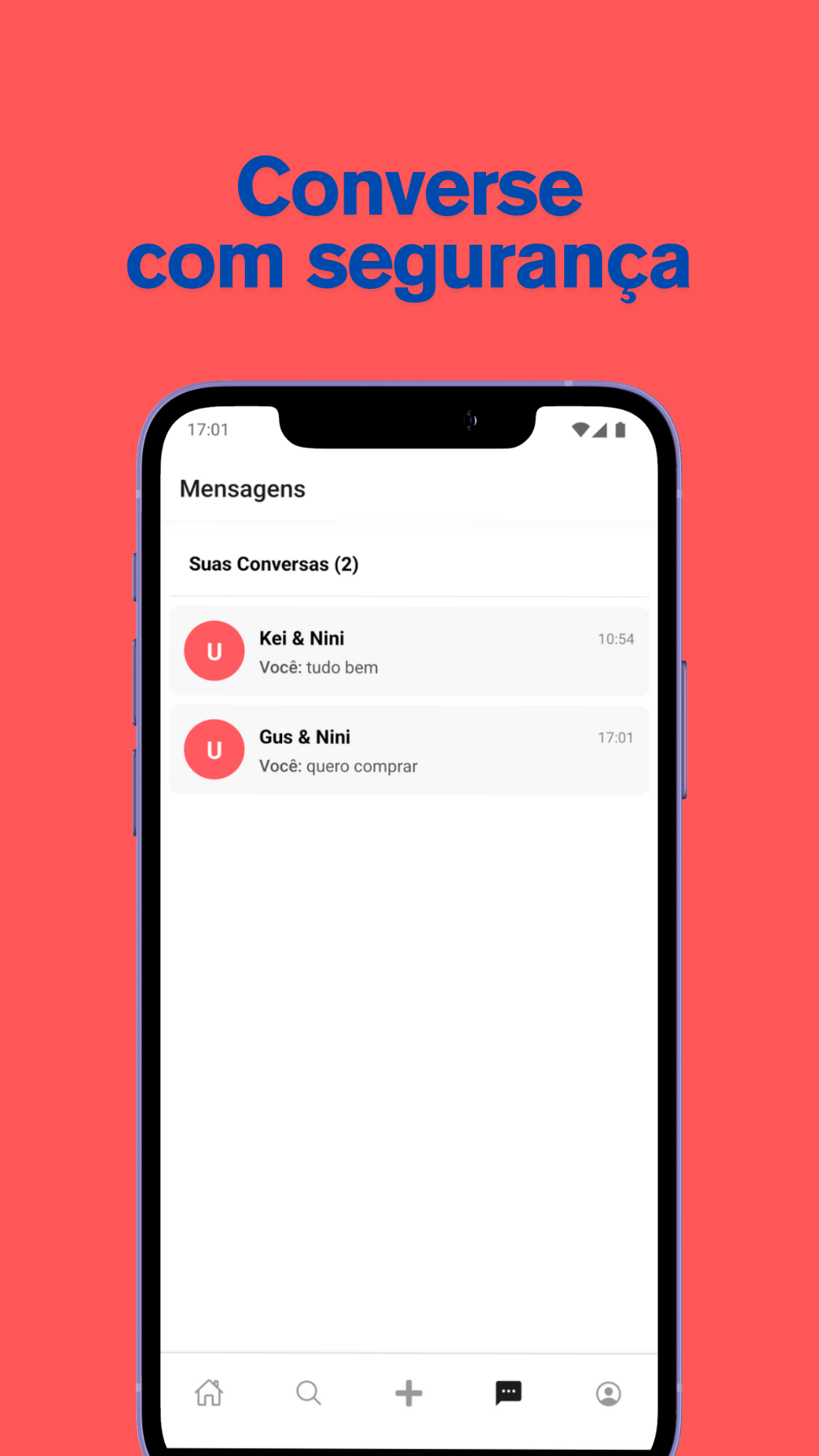 Tela adicional do app